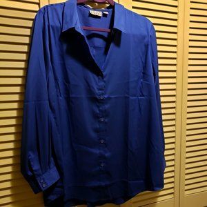 Bright Blue Button-up Dress Shirt